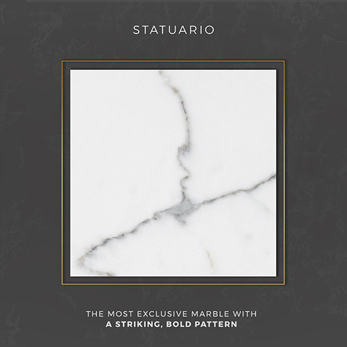 white Statuario marble